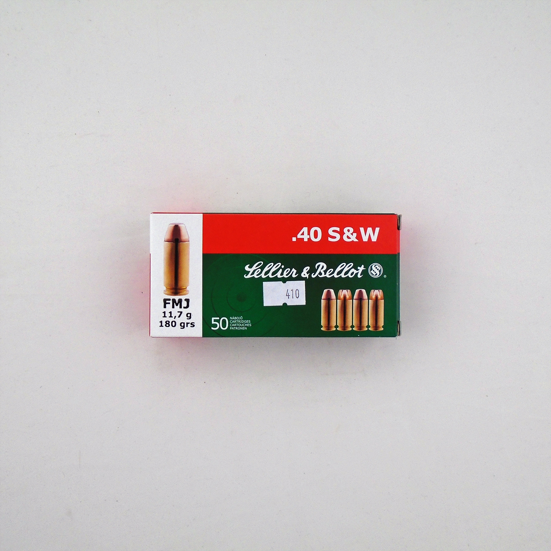 Náboje Sellier-Bellot 40SW FMJ 185grs (11,7g)