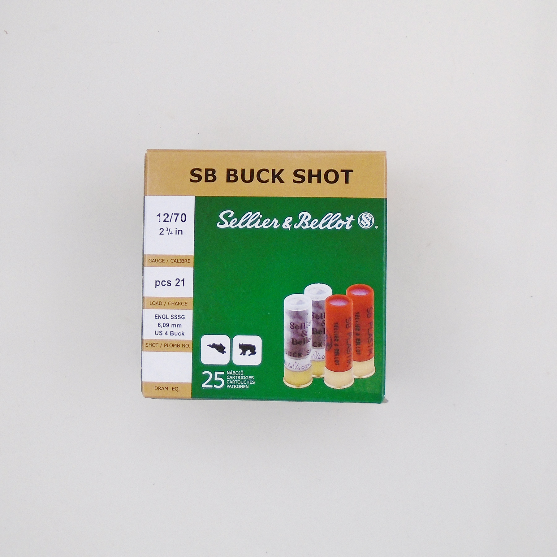Náboje Sellier-Bellot 12/70 Buck Shot 8,4mm