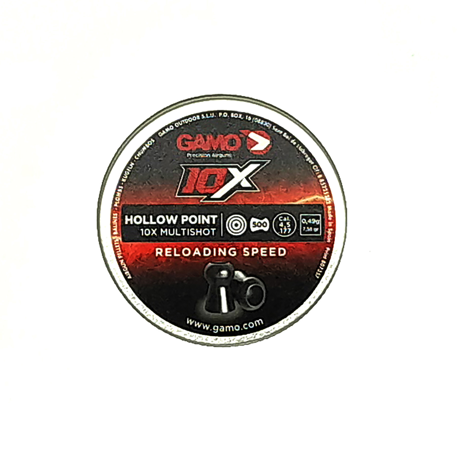 Diabolo Gamo 10X Hollow Point cal. 4,5 mm (.177) 7,56 gr (0,49 g) 500 ks
